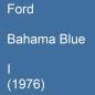 Preview: Ford, Bahama Blue, I (1976).